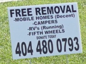 Free Trailer Removal Etowah NC