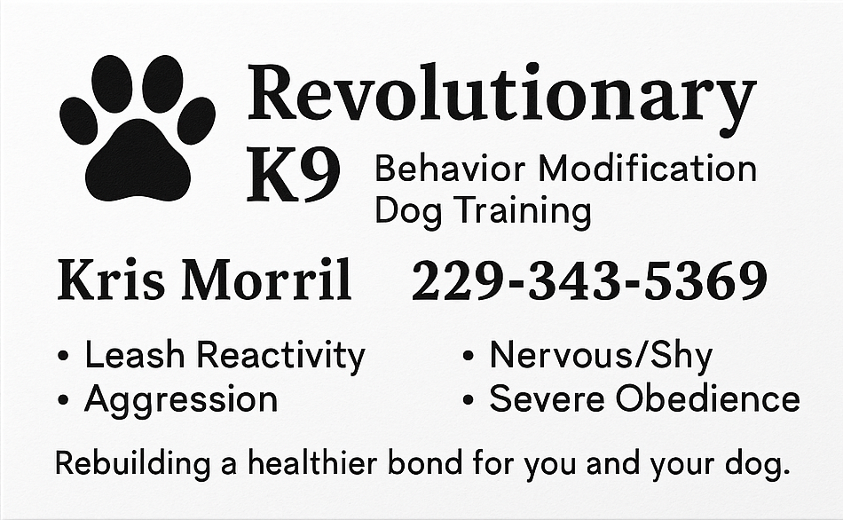🐾 Revolutionary K9 📞 Kris Morril – 229-343-5369