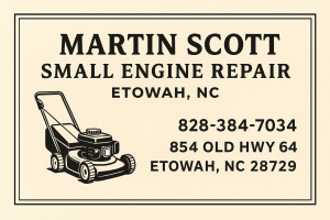 ๐ ๏ธ Martin Scott Small Engine Repair Etowah NC ๐ ๏ธ Martin Scott Small Engine Repair Etowah NC